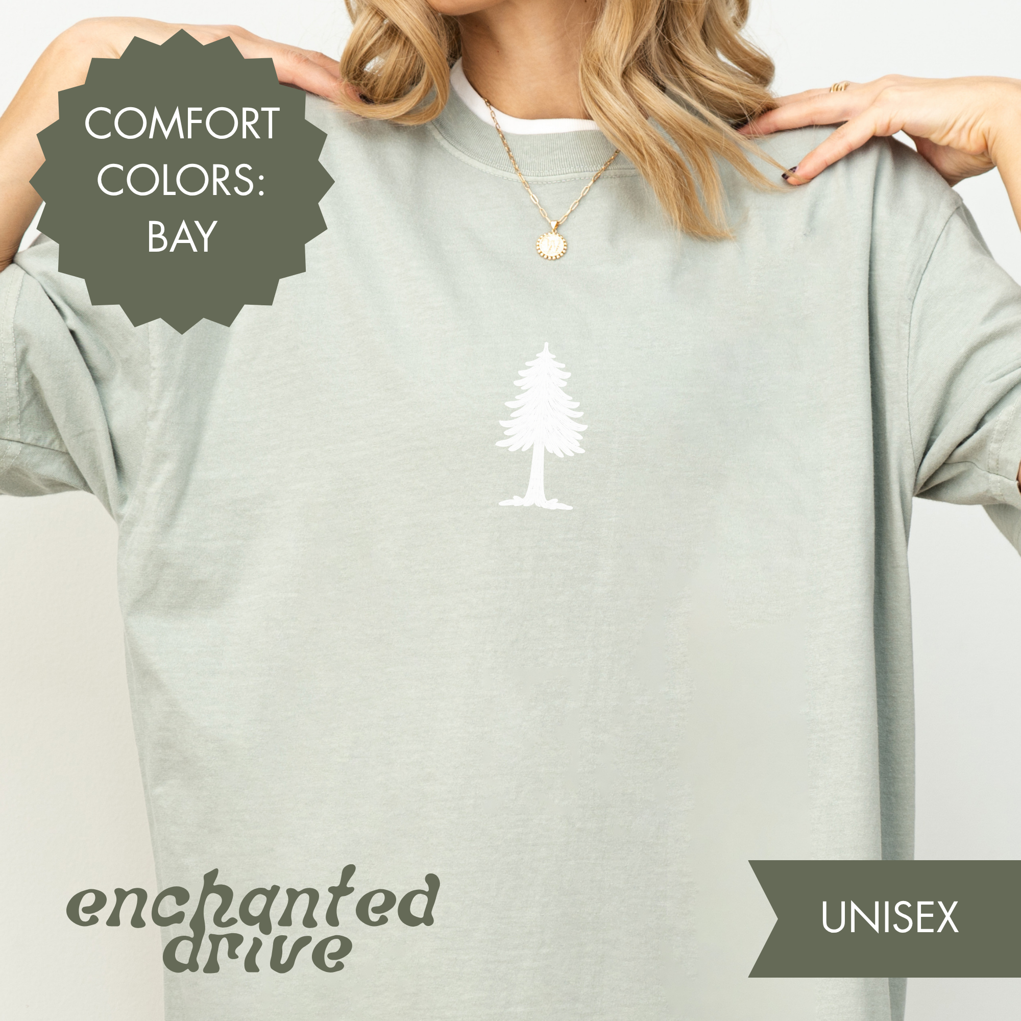 Embroidered Pine Tee
