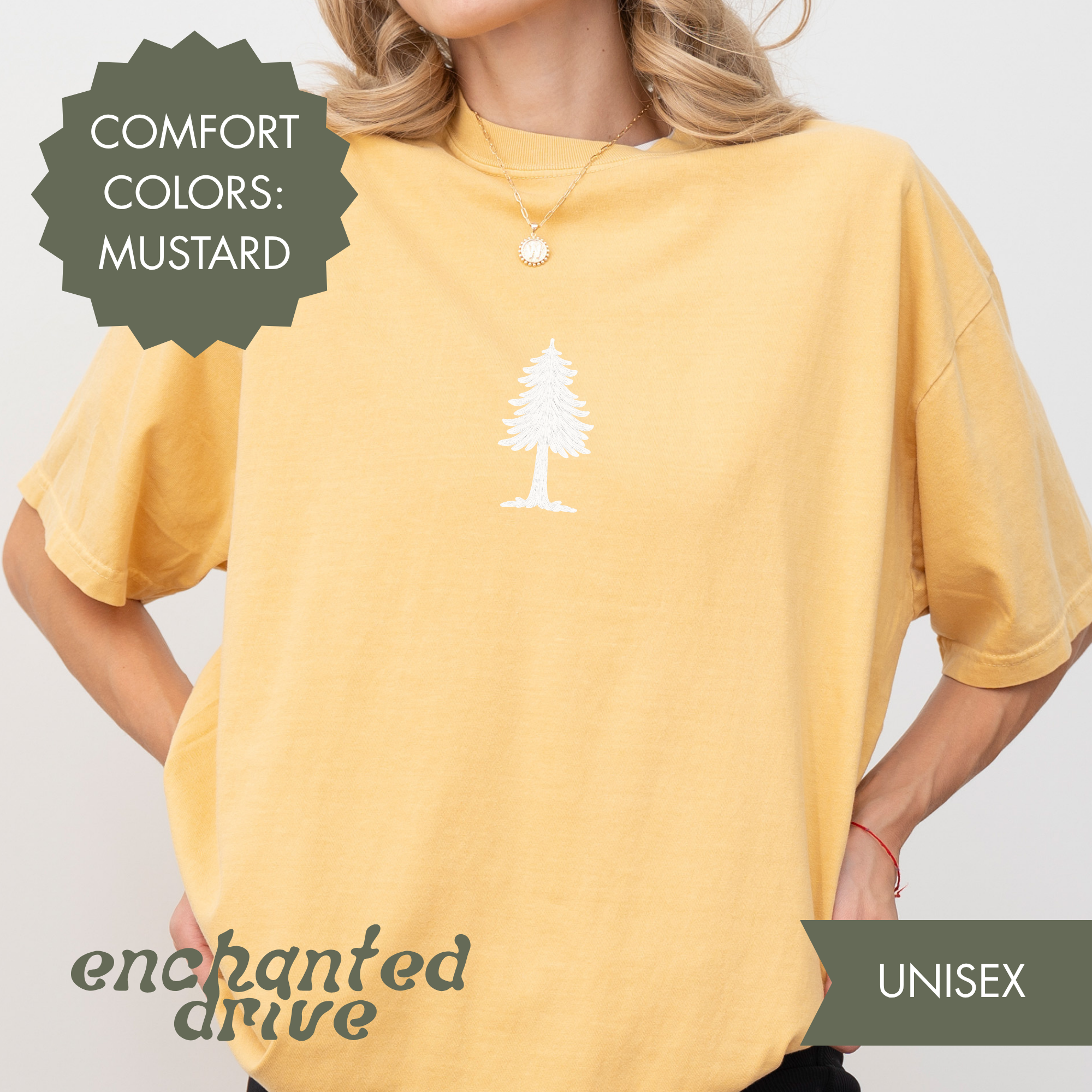 Embroidered Pine Tee