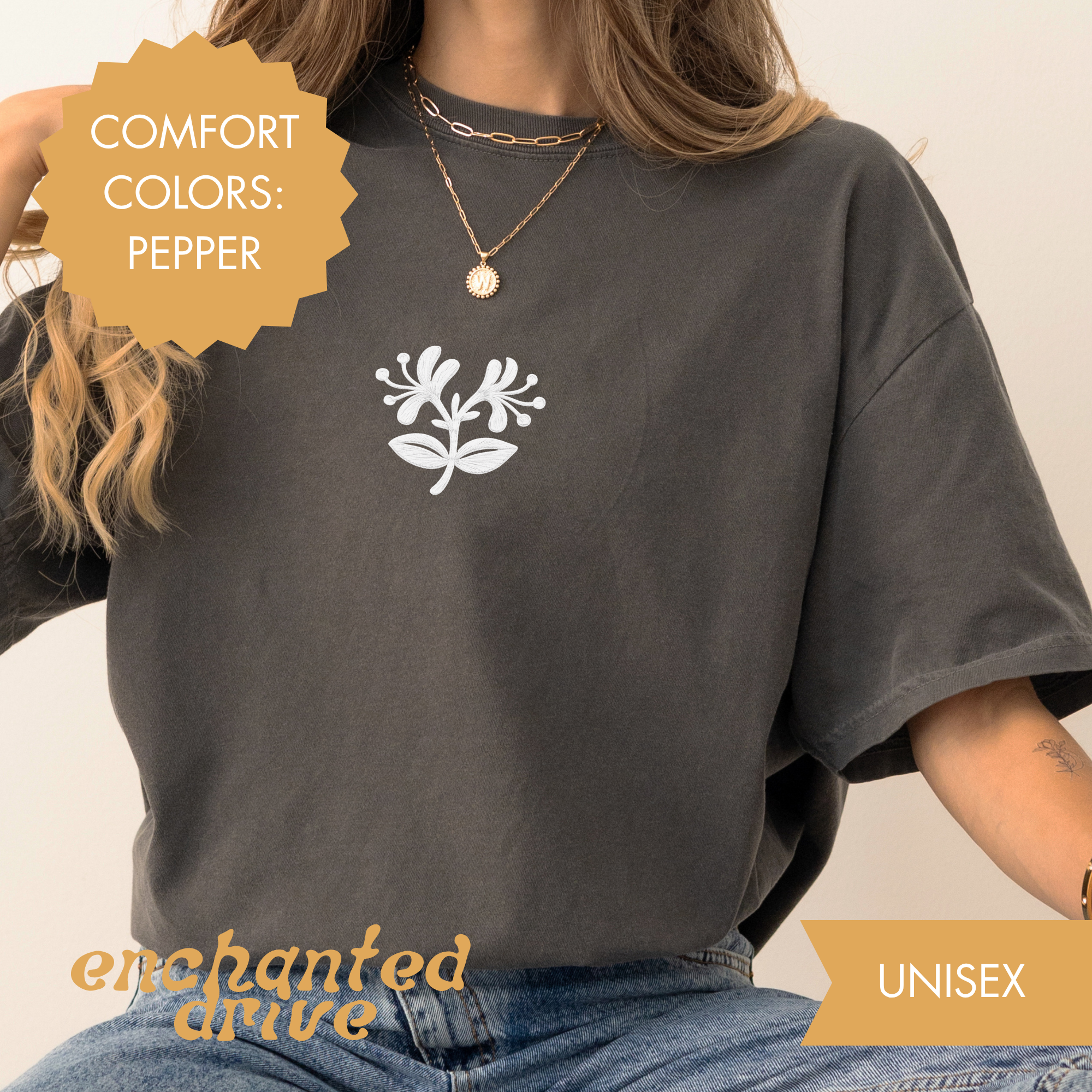 Embroidered Honeysuckle Tee